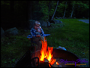 Campfire am Abend