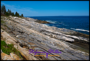 Klippen am Pemaquid Point Lighthouse