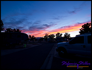 Sunset at campground