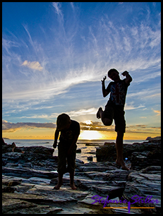 Sunset am Godrevy Point