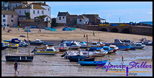 Hafen von St. Ives bei Ebbe