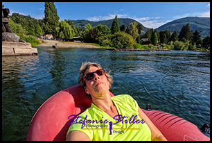 Stefanie beim Tubing