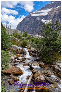 Waterfall at Edith Cavell Trail