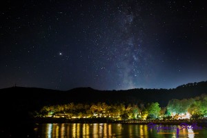 Bucht auf Thassos mit Milchstraße