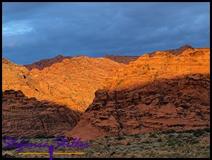 Sonnenuntergang im Snow Canyon