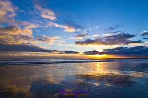 Sonnenuntergang mit Spiegelung