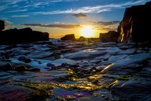 Sunset am Godrevy Beach