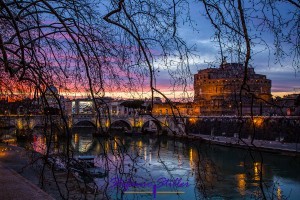 Engelsburg bei Sonnenuntergang