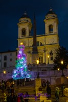 Spanische Treppe mit weihnachtlicher Beleuchtung