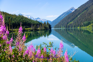 Duffey Lake mit Spiegelung